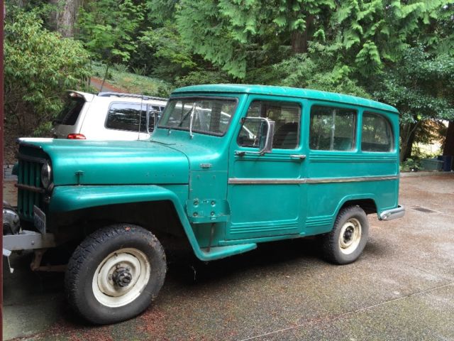 1963 Willys Utility Wagon with Winch & Shop Manual 1963 Willys Chrome