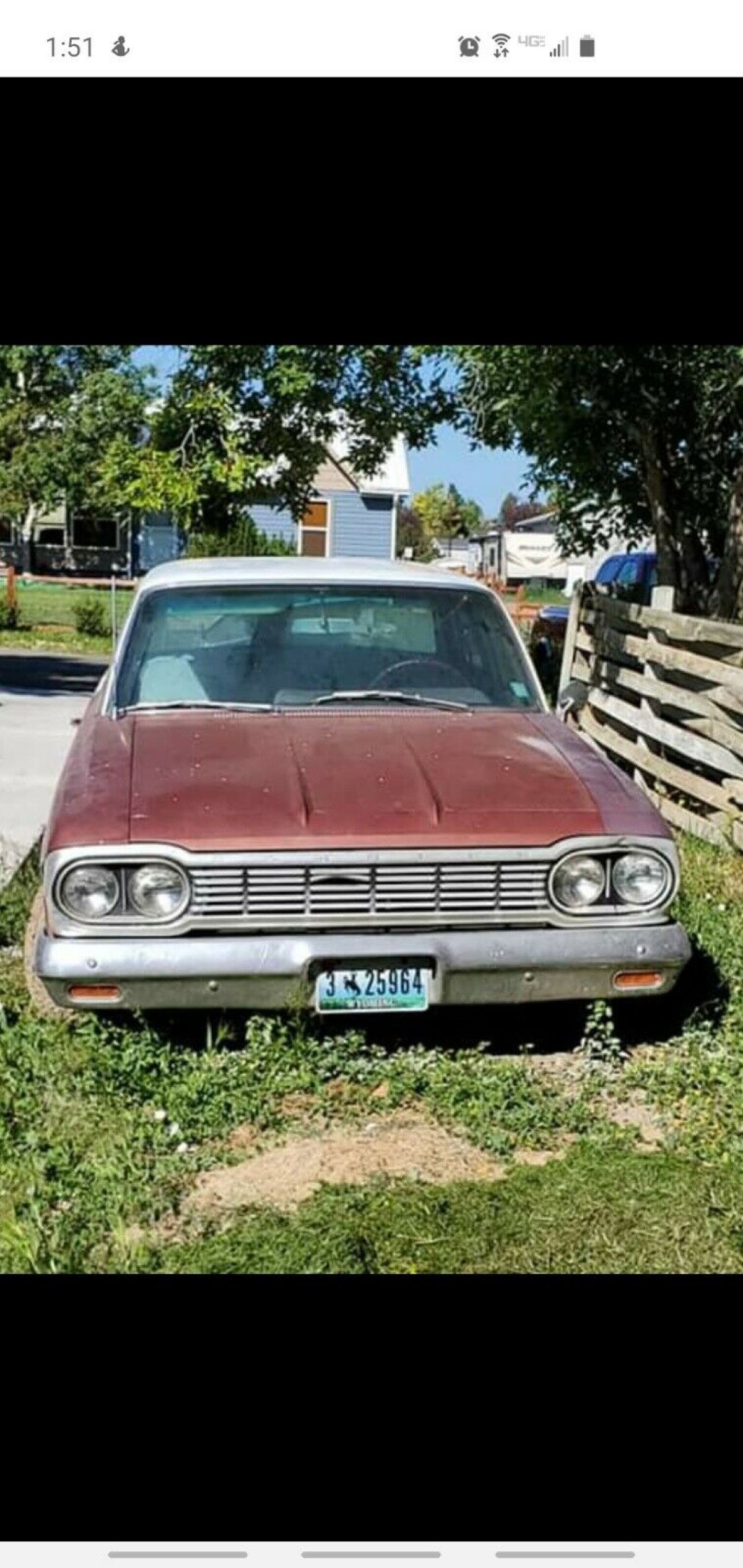 1964 AMC Classic Sedan Red RWD Automatic 770 1964 AMC Classic 770