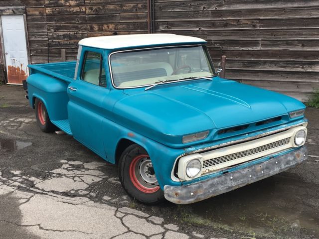 1964 Chevrolet C10 Custom Cab Big Back Window Long Box Step Side Rat Rod 4 speed 1964 Chevrolet C-10 Custom Cab