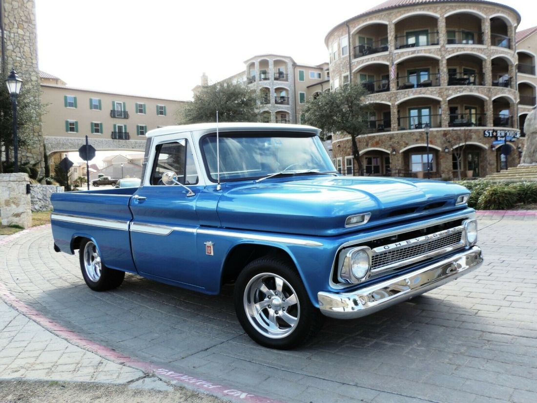 1964 Chevrolet C-10 Marina Blue Metallic w/Pearl and White Pearl Cab - photo 10