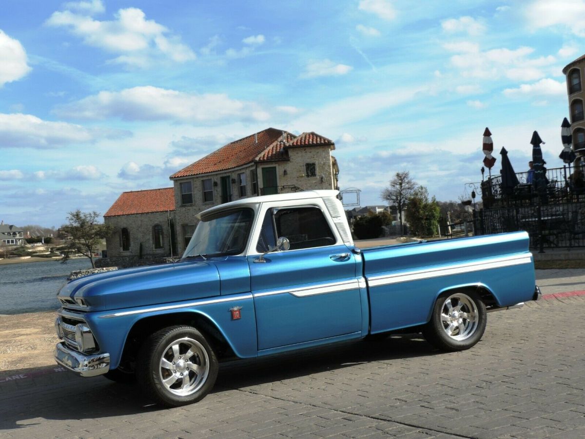 1964 Chevrolet C-10 Marina Blue Metallic w/Pearl and White Pearl Cab - photo 4