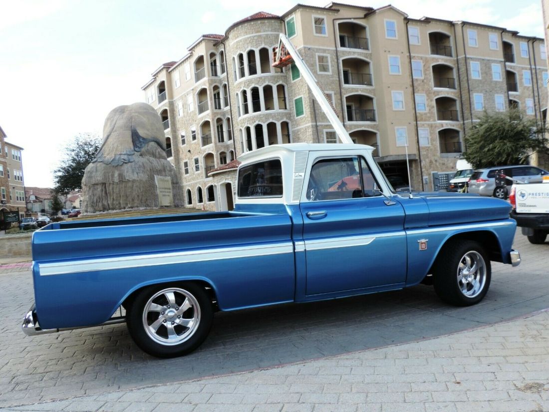 1964 Chevrolet C-10 Marina Blue Metallic w/Pearl and White Pearl Cab - photo 9