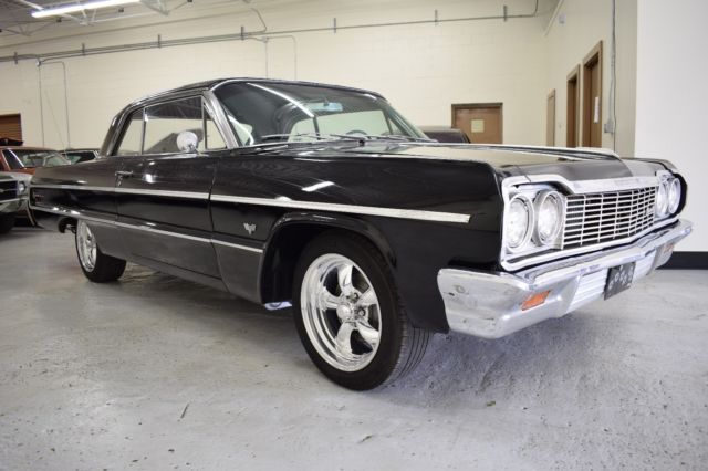 1964 Chevrolet Impala V8 4spd Black on Black 17 Torque Thrust NICE 1964 Chevrolet Impala