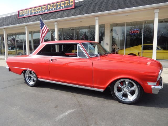 1964 Chevrolet Nova SS torch red LSI FI engine 6 speed transmission 1964 Chevrolet Nova Bucket seats