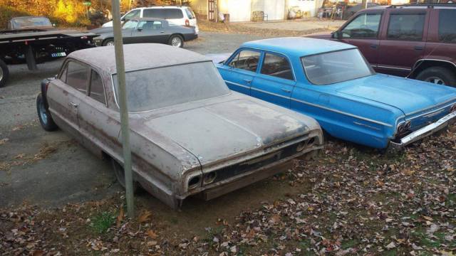 1964 chevy Belair 2 car package 2 door post and 4 door impala biscaybe 1964 Chevrolet Bel Air/150/210