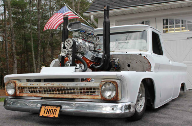 1964 Chevy C-10 Blown 454 Big Block Chevy TH400 9" gasser slammed tubbed 8-71 1964 Chevrolet C-10 C-10 Short bed wideside