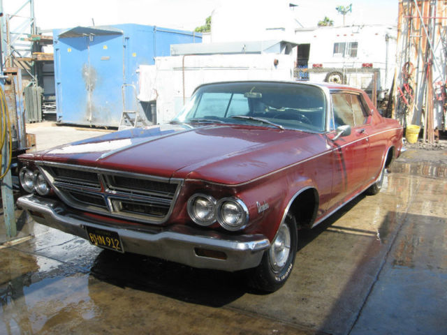 1964 Chrysler 300 K letter car 413 4bl maroon / black interior california car 1964 Chrysler 300 Series LETTER K