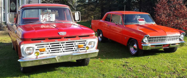 1964 Ford F-100 Pickup Red Good Condition, Runs Great 1964 Ford F-100