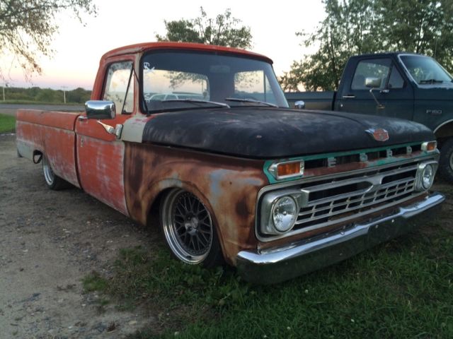 1964 Ford F100 Custom Lowered 12" Drop Hot Street Rat Rod-SPUN ROD BEARING 1964 Ford F-100