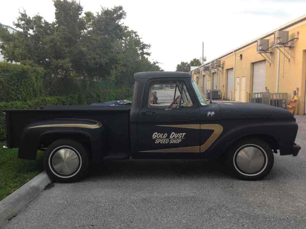 1964 Ford F100 Pickup Black RWD Manual Flareside 1964 Ford F100 Flare side