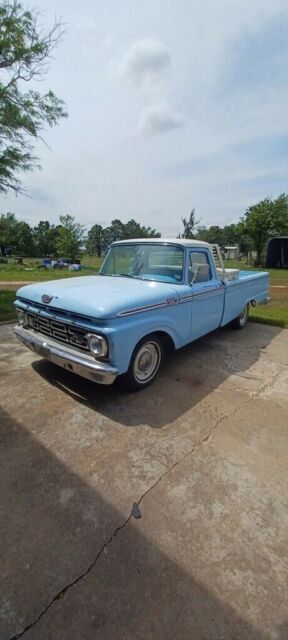 1964 Ford F100 Pickup Blue RWD Manual Custom Cab 1964 Ford F100 Custom Cab