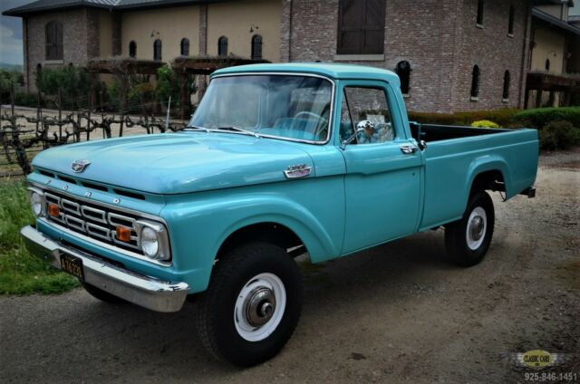 1964 FORD F100 RARE FACTORY 4WD 'HI-BOY' - ALL ORIIGNAL - COSMETIC RESTORATION 1964 Ford F-100 4WD FACTORY 'HI-BOY' - CUSTOM CAB