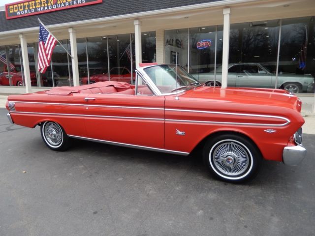 1964 Ford Falcon Futura Convertible Rangoon red 289 auto Recent Restoration 1964 Ford Falcon Bench
