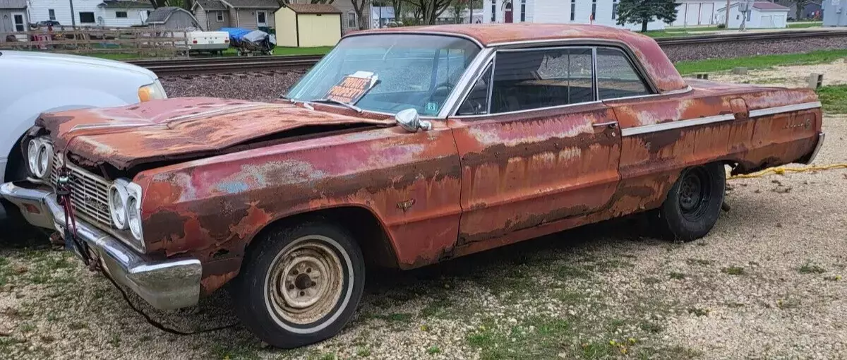 1964 IMPALA ORIGINAL SS 327 4 SPEED TACH CONSOLE BUCKETS - PROJECT NO RESERVE 1964 Chevrolet Impala