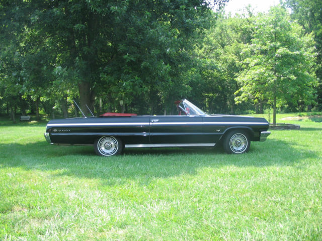 1964 Impala Supersport Convertible - Black With Red Interior - 327 Four Speed 1964 Chevrolet Impala Supersport
