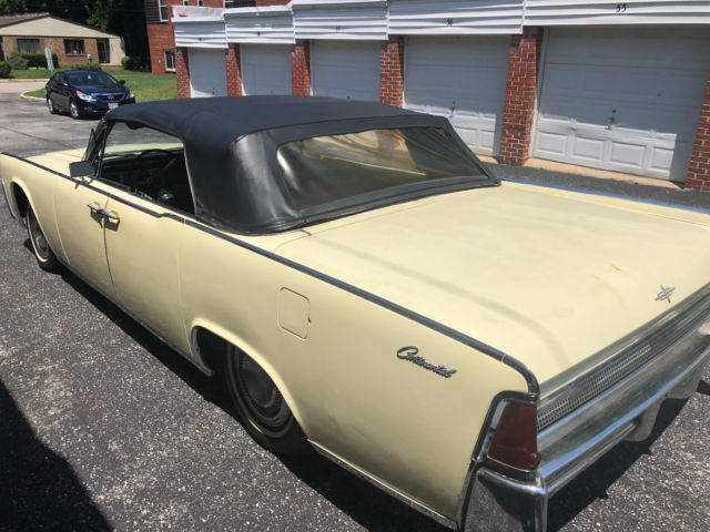 1964 Lincoln Continental Convertible BUCKETS. 2 owner serviced NO rot 66k orig 1964 Lincoln Continental