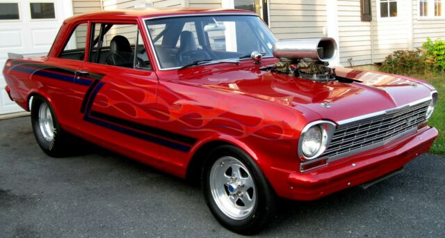 1964 Nova Steel Pro-Street 4 Bolt Main 355 /Weiand 671 Blower,350 Auto,Dana Rear 1964 Chevrolet Nova Chevy II