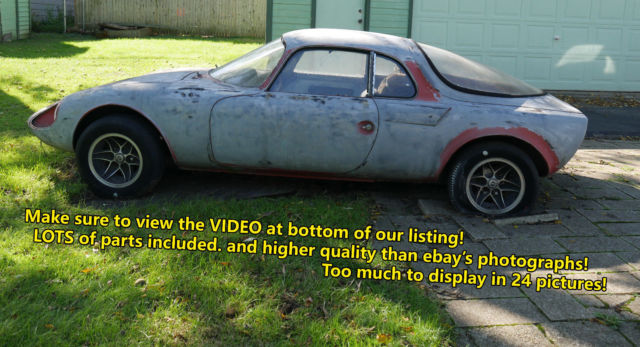 1964 Rene Bonnet CRB1 European Race Car Renault + parts lot Vintage RARE! engine 1964 Renault CRB1