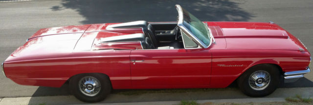 1964 t/bird convertible with the factory 2 seat tonneau roadster kit option 1964 Ford Thunderbird 2 Seater Tonneau Option