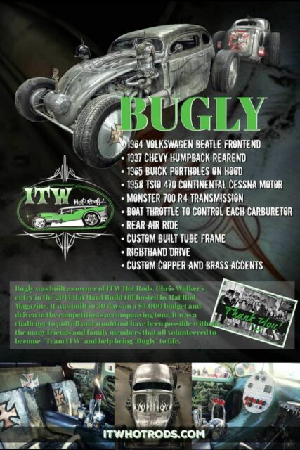 1964 Volkswagen Beetle Rat Rod w Cessna Airplane Motor 1964 Volkswagen Beetle - Classic RAT ROD W/Airplane motor