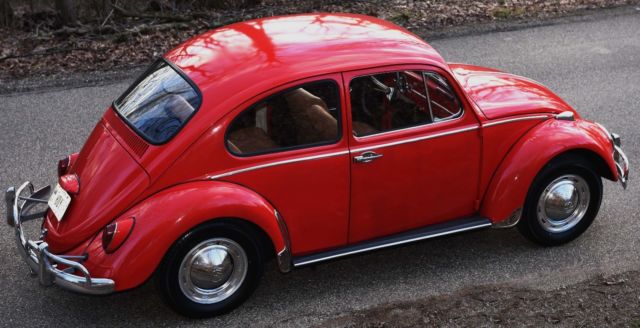 1965 65 VW Bug Volkswagen Red 2 Door Sedan 4 Speed Manual NO RESERVE! 1965 Volkswagen Beetle - Classic