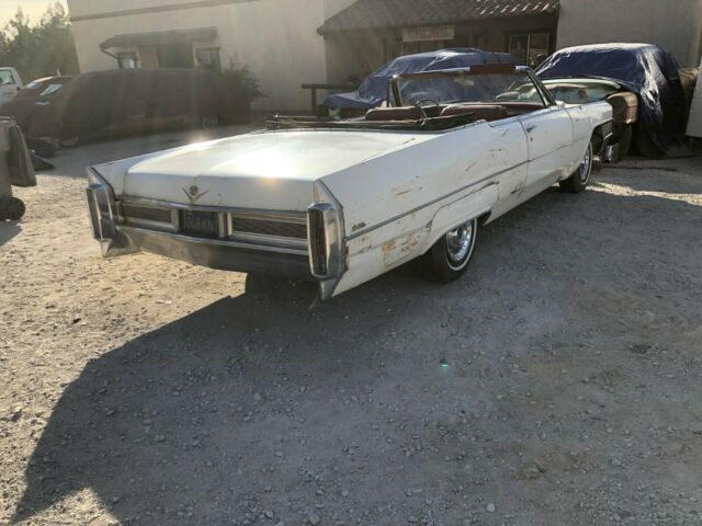1965 Cadillac Conv't- Calif BARN find w/others..All orig. White/Red. Runs. Solid 1965 Cadillac DeVille