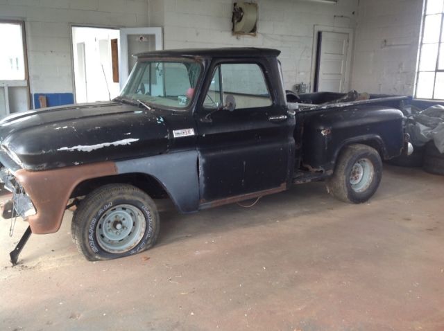 1965 CHEVROLET C-10 short box step side rare big back window project 1965 Chevrolet C-10