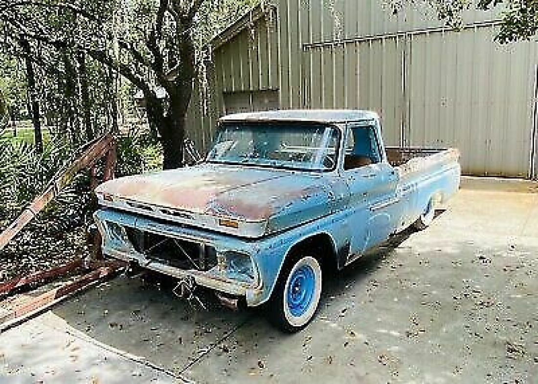 1965 Chevrolet C10/K10 Pickup Blue FWD Manual C10 Bagged Longbed 1965 Chevrolet C10/K10 C10 Bagged Longbed