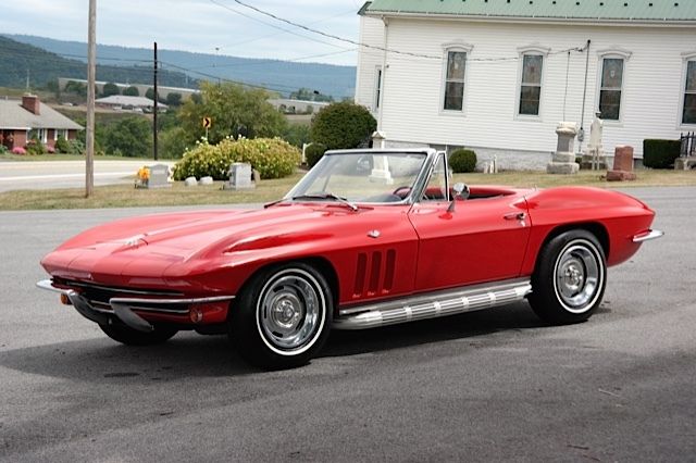 1965 Chevrolet Corvette Red/Black Conv 4spd PB RADIO DELETE - photo 2