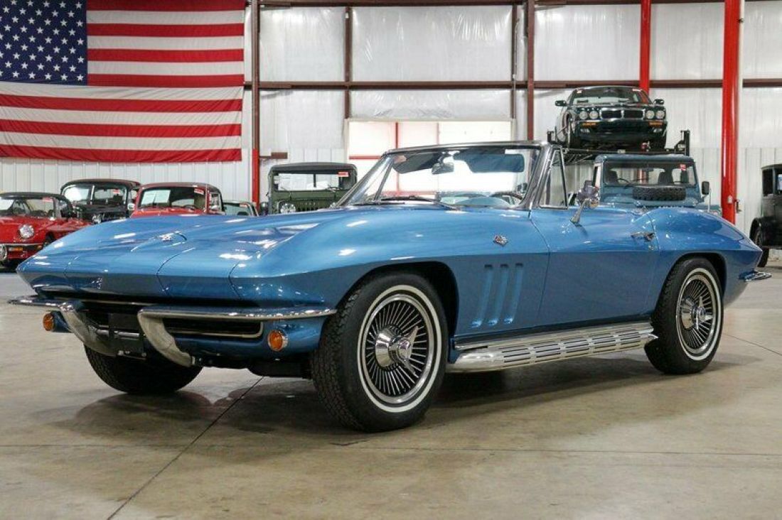 1965 Chevrolet Corvette Stingray 44935 Miles Marina Blue Convertible 327ci V8 Ma 1965 Chevrolet Corvette Stingray
