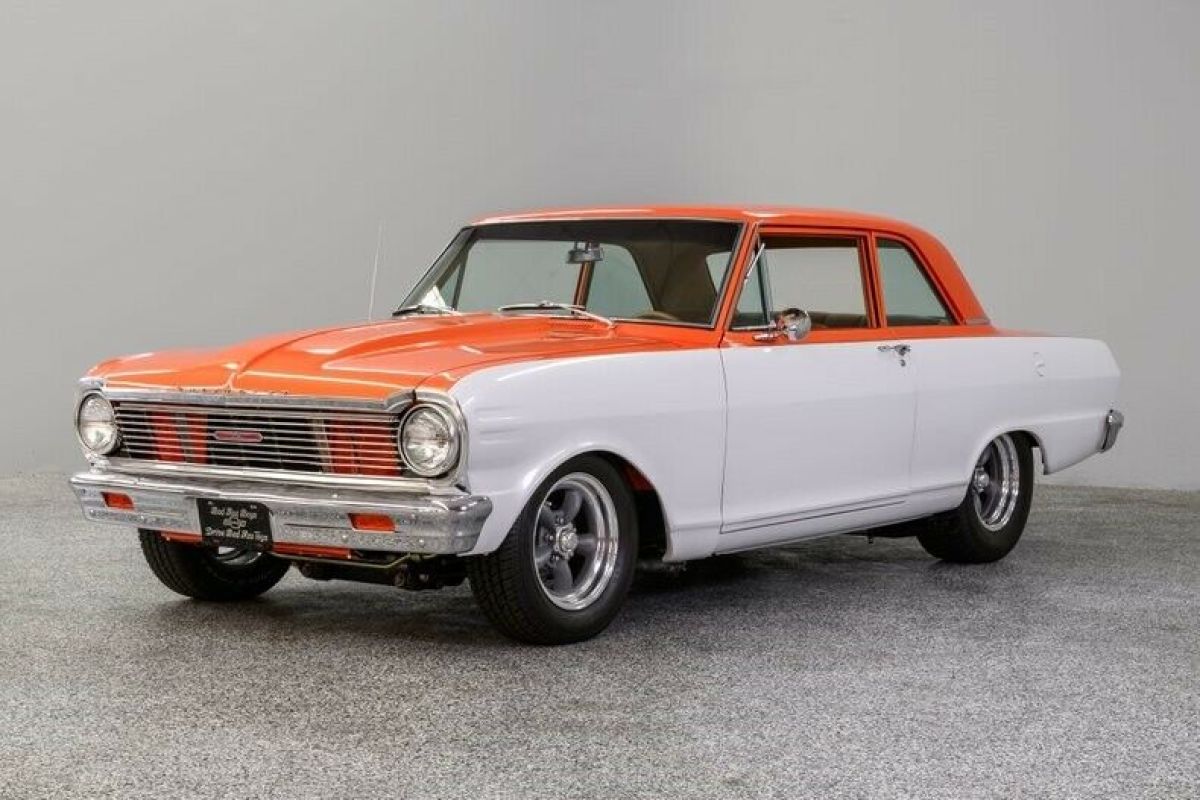 1965 Chevrolet Nova 12372 Miles Tangelo/White Sedan 383 Stroker 400 Turbo Auto 1965 Chevrolet Nova