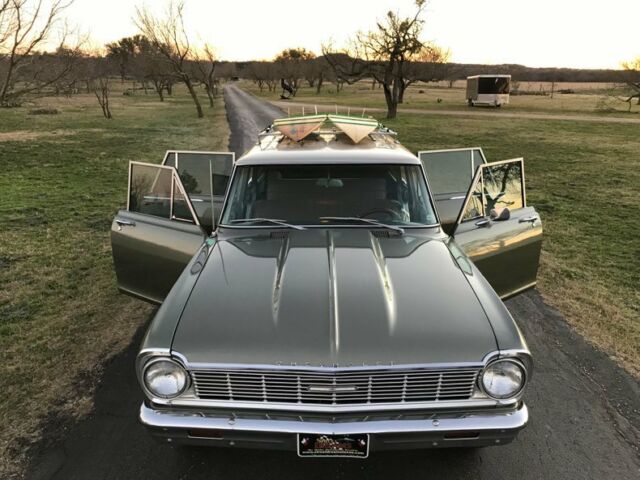 1965 Chevrolet Nova Wagon with 2 surfboards Rev wheels PS PB and facto - photo 4