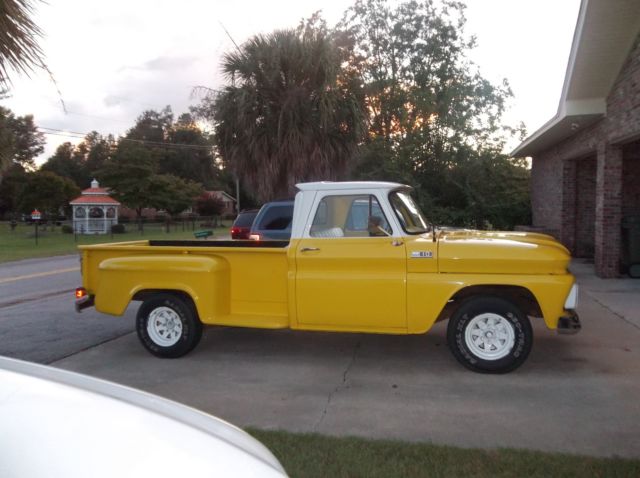 1965 Chevrolet Truck C-10 Stepside LB Pickup 6-Cyl 3 spd Manual Yellow/White 1965 Chevrolet C-10 C-10
