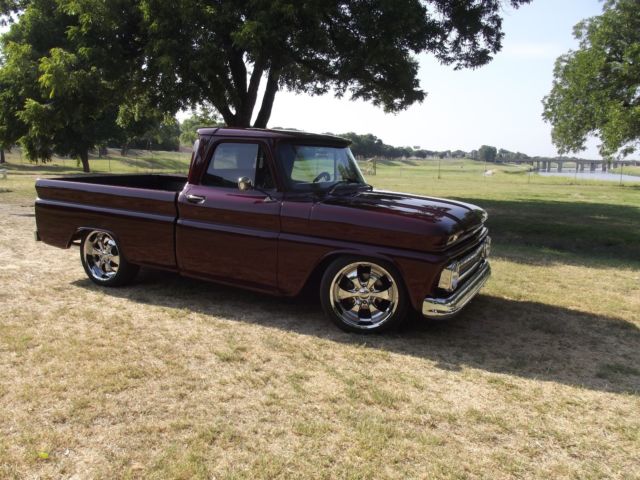 1965 Classic Chevy TruckC10,Short Bed,Color Dark Carmine, Tan Interier. 1965 Chevrolet C-10