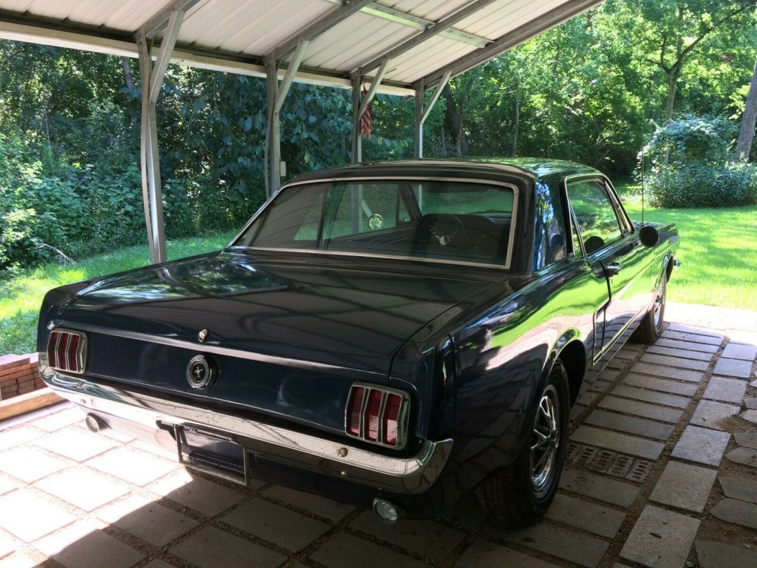 1965 Classic Midnight Blue 2 Door Coupe 200 CI 6 Cylinder 3 Speed Manual Trans 1965 Ford Mustang