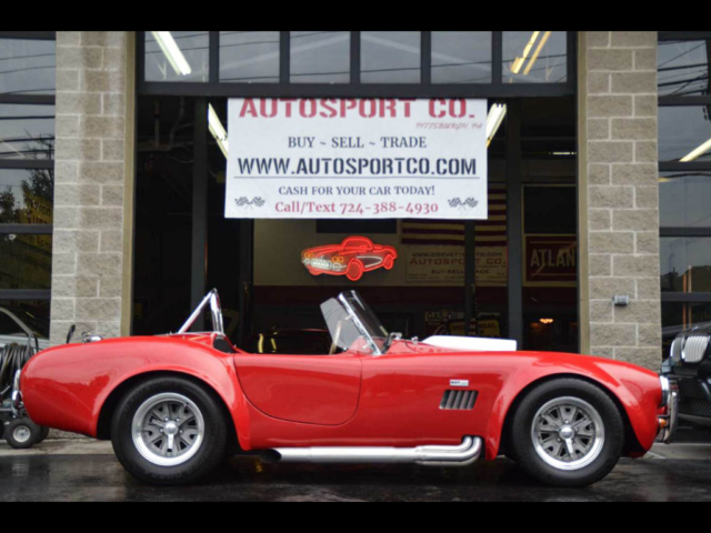 1965 Cobra Replica Shelby 427CI A/C Cobra Replica 22845 Miles Red 427ci 550HP A 1965 Cobra Replica Shelby 427CI A/C Cobra Replica