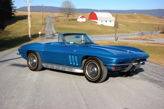1965 Corvette Convertible *NassauBlue/Blue*ZZ4CrateEngine*KnockOffs*FrameOnResto 1965 Chevrolet Corvette Nassau Blue/Blue ZZ4 Crate Engine 4spd Knock Offs