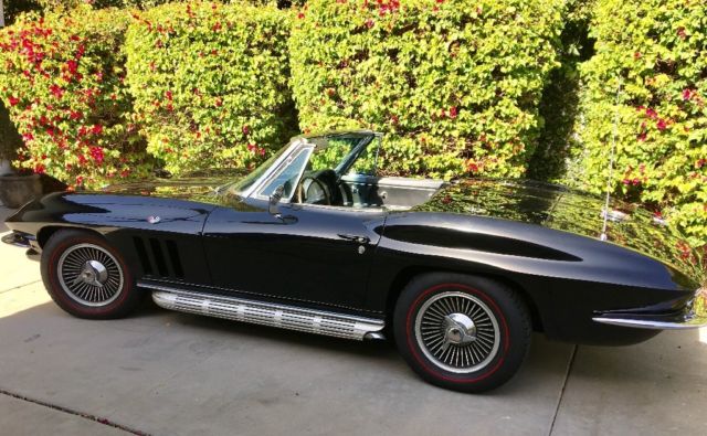 1965 CORVETTE CONVERTIBLE TRIPLE BLACK BEAUTY ! 1965 Chevrolet Corvette Convertible