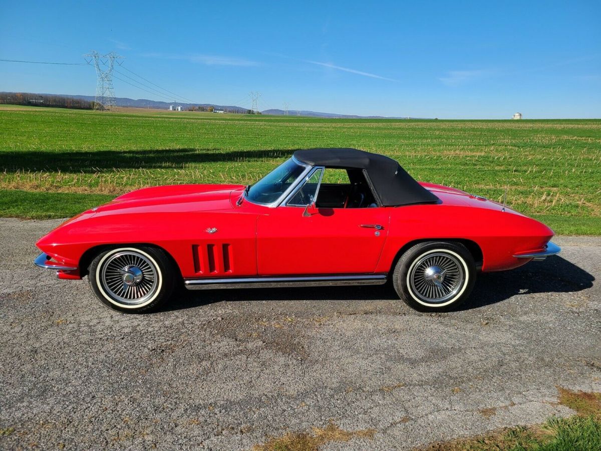 1965 Corvette, Red w/ black top, 1965 Chevrolet Corvette