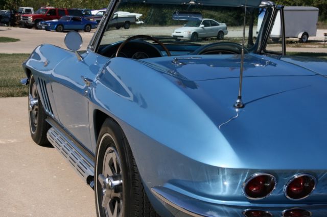1965 CORVETTE ROADSTER NASSAU BLUE WHITE LEATHER PB SIDE EXHAUST TELESCOPIC 1965 Chevrolet Corvette STINGRAY