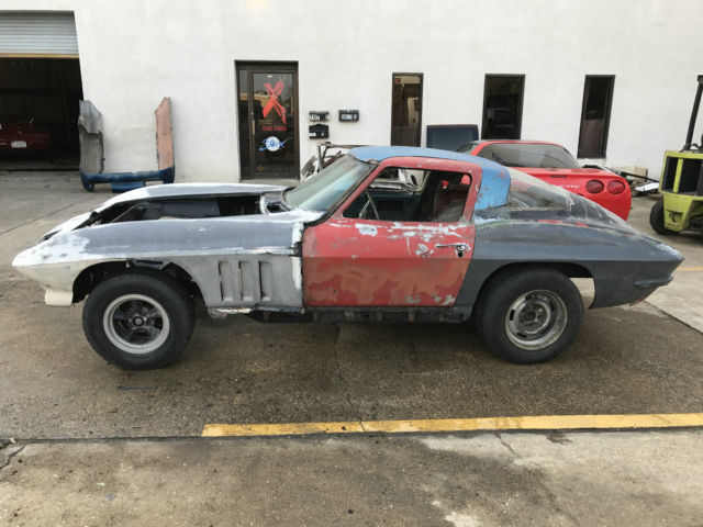 1965 CORVETTE SPORT COUPE PROJECT CAR STING RAY ROUGH!!! REST MOD OR RESTORE 1965 Chevrolet Corvette NASSAU BLUE