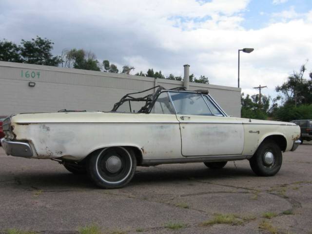1965 Dodge Coronet 500 Roller Chassis With Seat Frames & Trunk Pan STRAIGHT 1965 Dodge Coronet Coronet 500