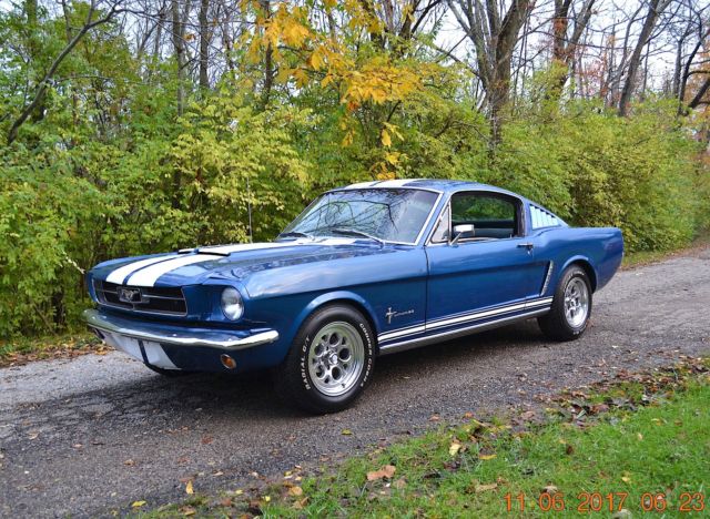 1965 FASTBACK 289 AUTO 4 WHEEL WILWOOD DISC BRAKES SOLID BEAUTIFUL CASPIAN BLUE 1965 Ford Mustang 289 AUTO FASTBACK
