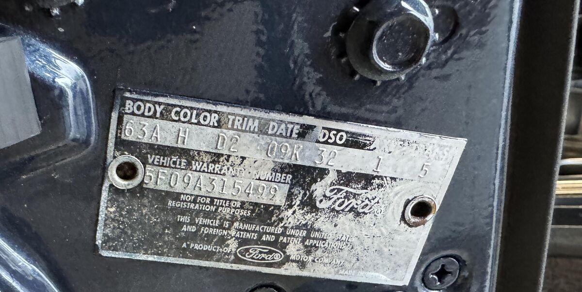 1965 FORD FASTBACK FASTBACK GT350 TRIM A-CODE 289 4SPD - photo 9