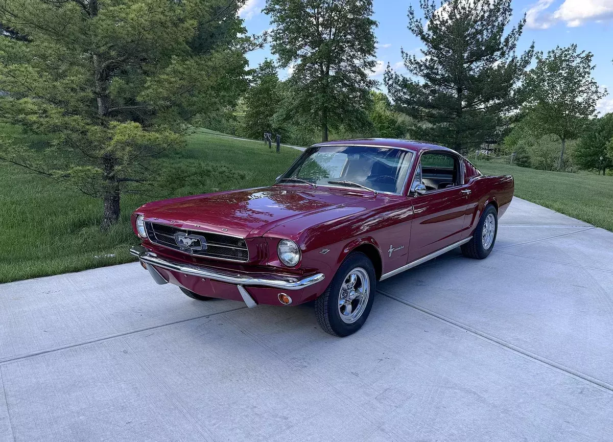1965 FASTBACK A-CODE 289 4V 4SPD SOLID STRAIGHT BEAUTIFUL DARK CHERRY 1965 FORD FASTBACK A-CODE 4SPD FASTBACK A-CODE 289 4SPD