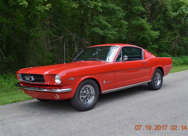 1965 FASTBACK K-CODE 289 HIPO 4SPD HIGH QUALITY ROTISSERIE RESTORED RAGOON RED 1965 Ford Mustang 2 DOOR FASTBACK K CODE