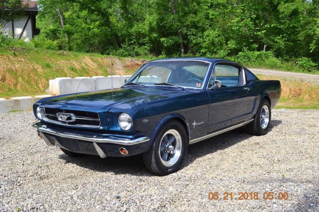 1965 FASTBACK WITH 289 4BBL ENGINE 4SPD SOLID BEAUTIFUL CASPIAN BLUE NICE 1965 Ford Mustang FASTBACK 289 4BBL 4SPD