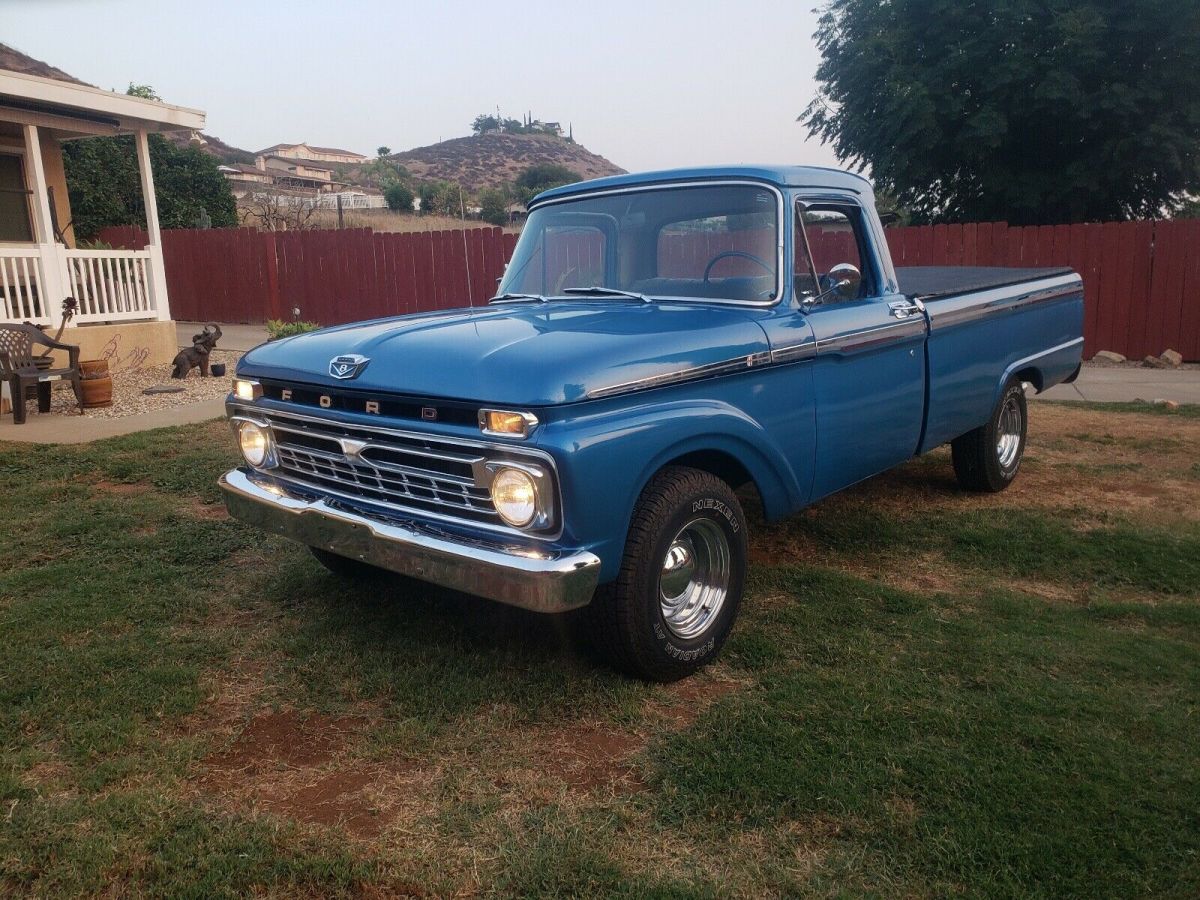 1965 Ford 1965 FORD F100 CUSTOM CAB Pickup Blue RWD Automatic f100 1965 Ford 1965 FORD F100 CUSTOM CAB f100