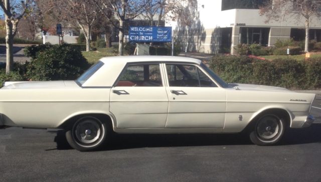 1965 Ford Galaxie Custom 4DR White with Red Interior 352 motor - 3 speed Auto 1965 Ford Galaxie 4 Door