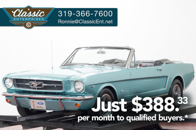 1965 Ford Mustang 0 Dynasty Green Convertible 289 V8 4 Speed Manual 1965 Ford Mustang --